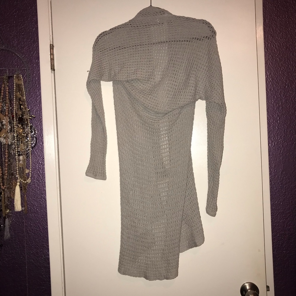 Frenchi Gray knit open sweater - Picture 4 of 5